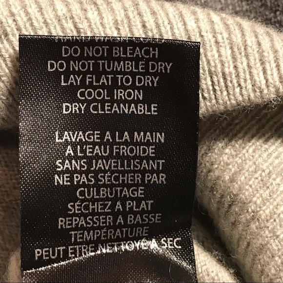 Rue Saint-Patrick Mens Size M Pullover Sweater Gray Color Block Wool‎ Cashmere - Picture 5 of 6